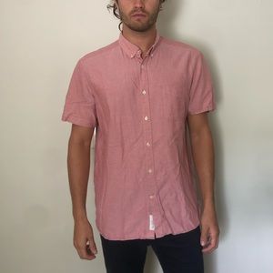 Salmon color short sleeve button up